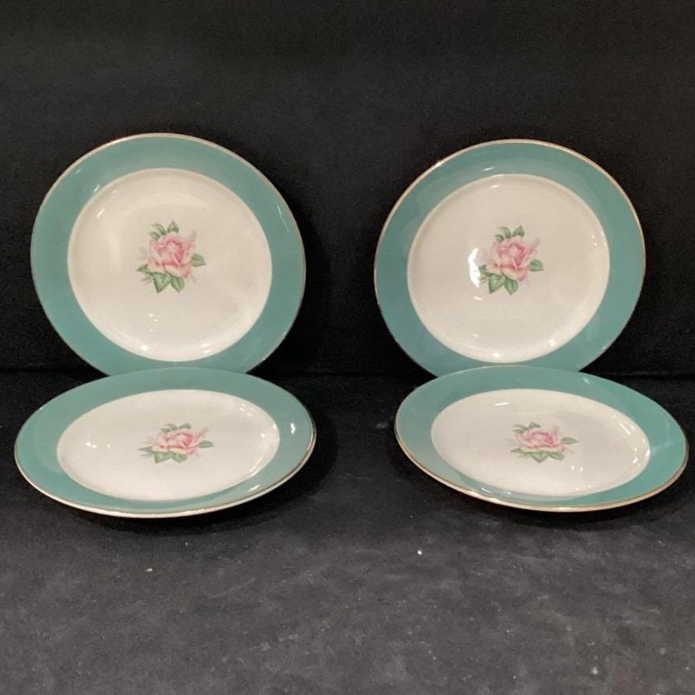 Set of 4 Homer Laughlin Lifetime China Cameo 6 1/4" Bread Plates